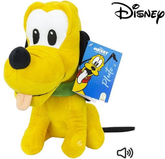 Peluche Disney Pluto de 26cm con SONIDOS- Producto oficial con licencia